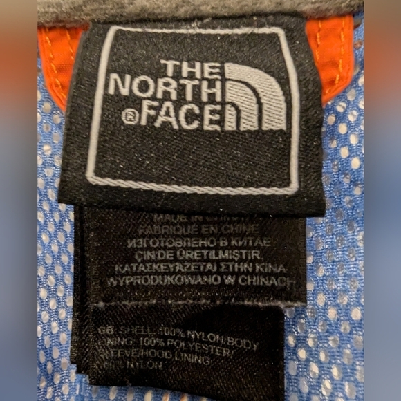 THE NORTH FACE HyVent Boys Rain Jacket Windbreaker Orange Hood Size Larg… - Picture 3 of 16